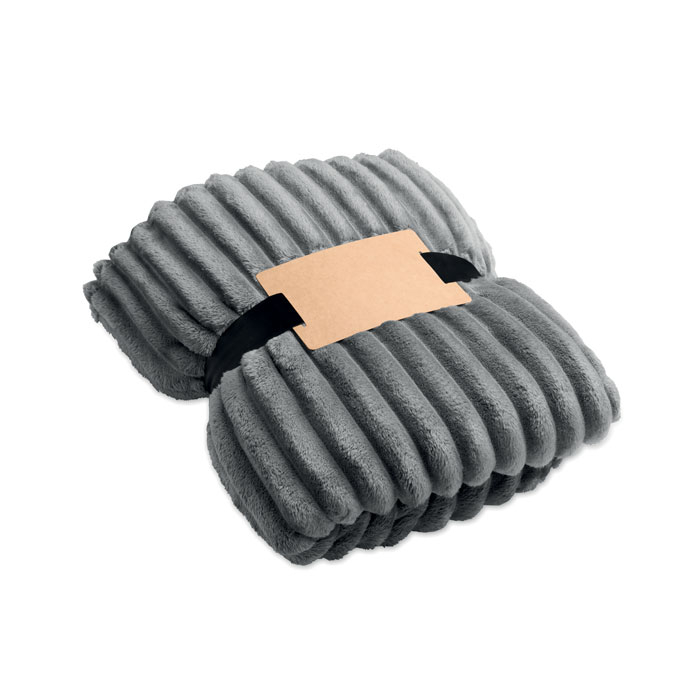 Plaid polaire promotionnel 450 g/m² Nieve gris pierre